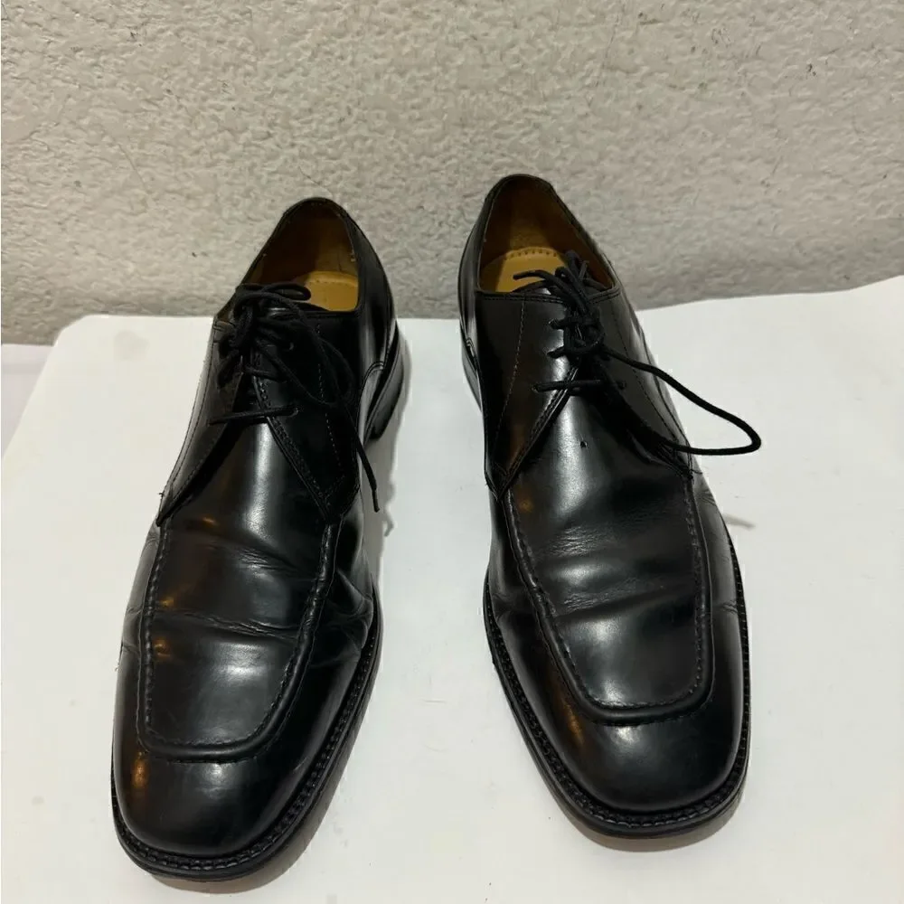 Cole Haan Eaton Apron Toe Derby Oxford Dress Shoes Black
